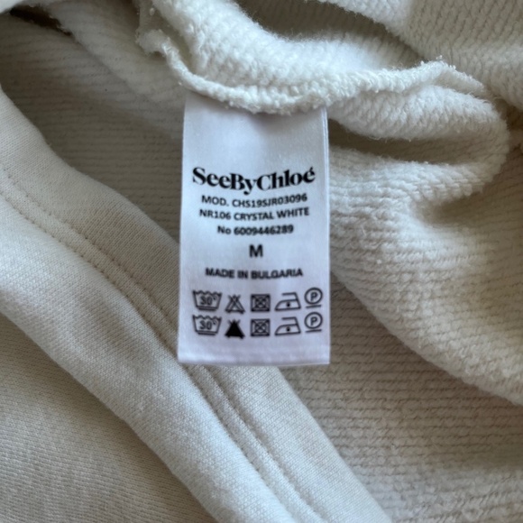 See by Chloe White Hoodie Mini Dress | Size Medium - Picture 10 of 11